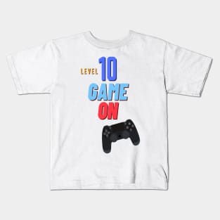 Level 10 unlocked game on gamer birthday Kids T-Shirt